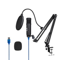Ensemble de microphones à condensateur Lane BM-200pq, microphone filaire USB pour ordinateur, pour l'enregistrement, la diffusion et les conférences