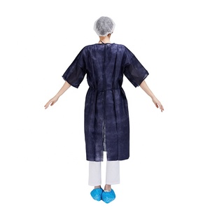 <span class=keywords><strong>Blouse</strong></span> d'hôpital <span class=keywords><strong>jetable</strong></span> de robe de patient d'économie chemisier d'examen - Product Image 3