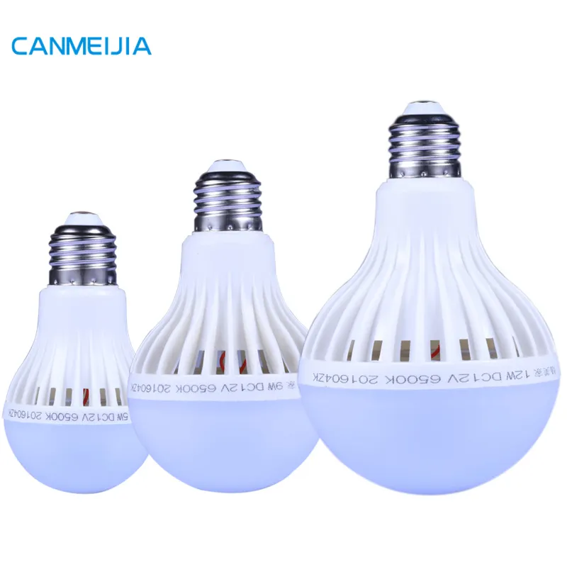 5W 9W 12W 12 V DC 12-85V Led ampul Bombilla Led E27 lamba tutucu şarj edilebilir 12 volt ampul Led ampul için kamp aydınlatma