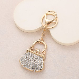 Llavero de aleación creativa con incrustaciones de diamantes, colgante 3D de mini bolso, accesorio de moda para llavero de coche, pedido al por mayor - Product Image 6