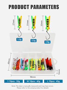 Kit <span class=keywords><strong>de</strong></span> 10 leurres micro courbés pour <span class=keywords><strong>la</strong></span> pêche à <span class=keywords><strong>la</strong></span> <span class=keywords><strong>truite</strong></span>, leurres <span class=keywords><strong>de</strong></span> pêche en courant, avec hameçons simples et tranchants pour eau douce - Product Image 2