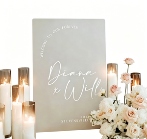 Panneau de bienvenue de mariage en acrylique givré, décoration autoportante personnalisable pour <span class=keywords><strong>la</strong></span> <span class=keywords><strong>cérémonie</strong></span> et <span class=keywords><strong>la</strong></span> réception - Product Image 4