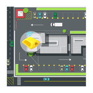 Balise routière programmable industrielle IoT, étanche IP68, Bluetooth BLE 5.0, iBeacon pour les parkings et la navigation routière - Product Image 1