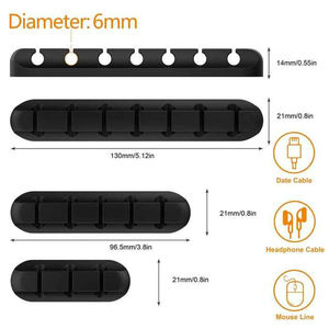 Nouveau Silicone USB câble <span class=keywords><strong>enrouleur</strong></span> multifonctionnel en plastique organisateur de bureau écouteur casque clavier souris câble gestion bien rangé - Product Image 4