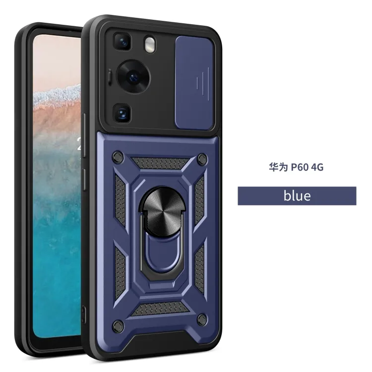 Robust camshield case with metal ring stand for HUAWEI Y7P P40 Lite Y8P Y8S Y9 Y9 PRIME Y9S NOVA 8