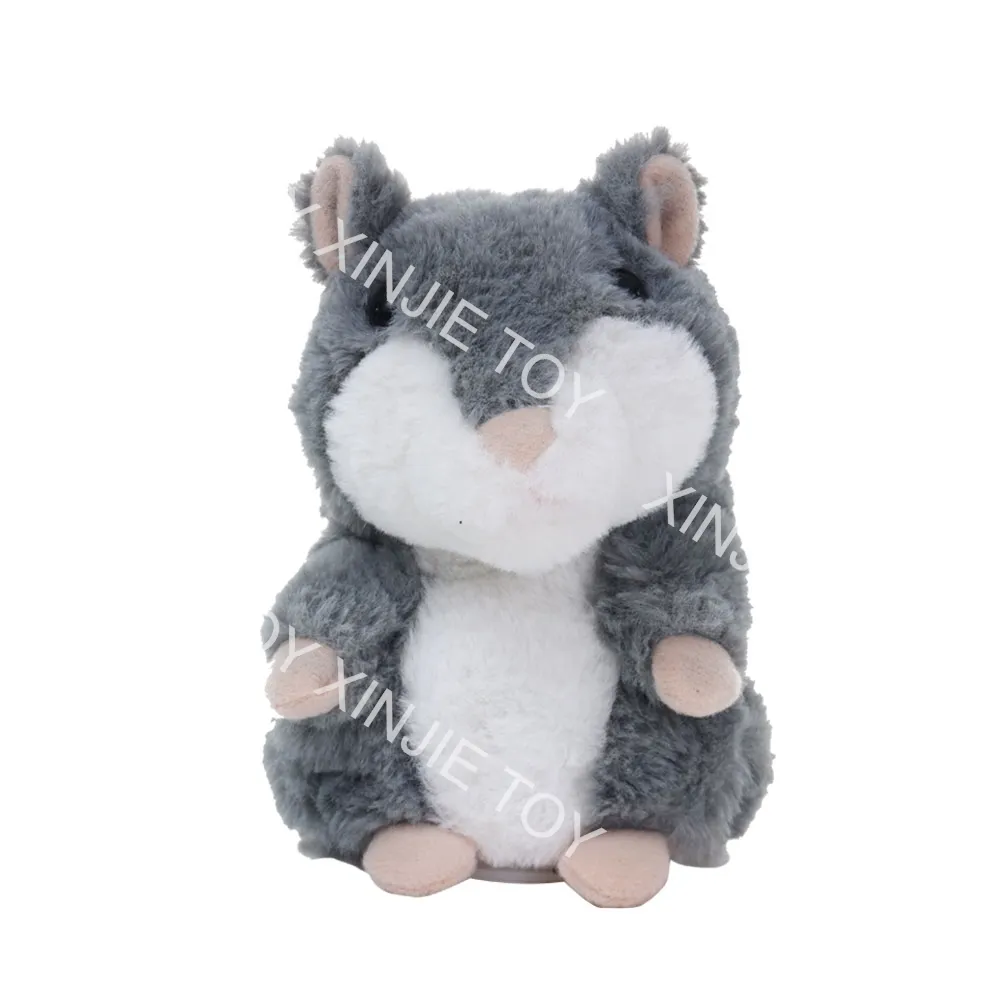 Christmas gift children doll recording hamster talking hamster plush toy Custom that mimic speech plush sitting hamster toy