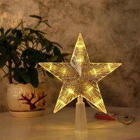 Décoration d'étoile en polyrésine pour sapin de Noël avec finition pailletée 25 cm Ornement de fête pour la maison, le bureau et les fêtes