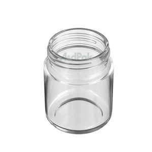 Customized Printing Logo Clear Medicine <b>Glass</b> <b>Jar</b> with Childproof Plastic/Aluminum Lid Mini Size - Product Image 5
