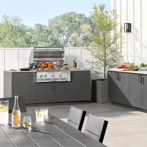 Vente <span class=keywords><strong>en</strong></span> gros Cuisine d'extérieur <span class=keywords><strong>en</strong></span> acier inoxydable SS304 pour <span class=keywords><strong>jardin</strong></span> Protection <span class=keywords><strong>de</strong></span> l'environnement Texture métallique Cuisine d'extérieur pour terrasse - Product Image 2