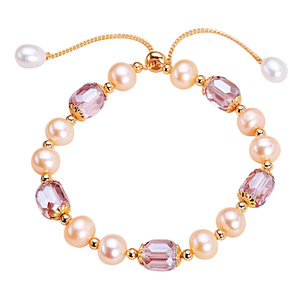 Goddess Day Gift Zhuji Handmade Sweet Luxurious Amethyst <b>Adjustable</b> Freshwater Pearl <b>Bracelet</b> for Crystal <b>Bracelets</b> Bangles - Product Image 5