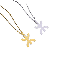 Colliers pendentifs en acier inoxydable avec symboles berbères africains, bijoux marocains