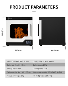 Hifun tự động 3D máy in sưởi ấm lò USB mới UV 405 NM nhựa mô hình chữa máy công nghiệp dẫn ánh sáng sưởi ấm buồng - Product Image 6