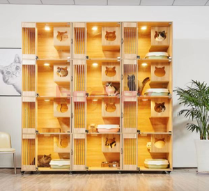 MT Medical 2024 Nouveautés Cage pour chat en bois massif 17mm épaissie et résistante pour animalerie Meuble multifonctionnel pour chat Cages pour animaux de compagnie - Product Image 5