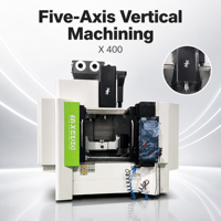 Centre d'usinage vertical CNC 5 axes MX400, machine de fraisage de métaux, moteur de précision moyenne intensité