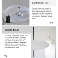 Lampe pendante LED acrylique de luxe de luxe de chambre à coucher de forme ovale de conception médiévale rétro simple