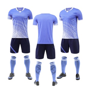 Vente en gros Maillots de football violets Uniformes de football techniques sublimés Combinaison de football verte et jaune pour club de jeunes - Product Image 3