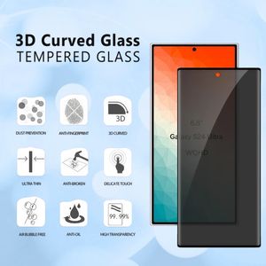 Protector de Pantalla de Vidrio Templado con Pegamento Completo 9H 3D con Borde Curvo Anti Espí<span class=keywords><strong>a</strong></span> y Privacidad para <span class=keywords><strong>Samsung</strong></span> Galaxy S21 S22 S23 Ultra - Product Image 3