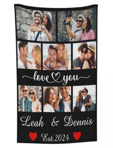 Conjunto <span class=keywords><strong>de</strong></span> regalo <span class=keywords><strong>de</strong></span> Navidad personalizado para parejas, uniformes <span class=keywords><strong>de</strong></span> porristas personalizados con <span class=keywords><strong>fotos</strong></span> personalizadas en una manta - Product Image 4