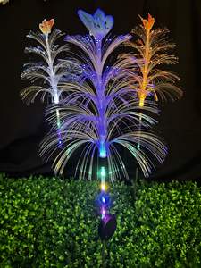 Faroles Decorativos Coloridos para Exteriores, Impermeables, para Jardín, Lámpara <span class=keywords><strong>Solar</strong></span> LED de Fibra Óptica <span class=keywords><strong>con</strong></span> Forma de Medusa, Personalización de Fábrica - Product Image 3