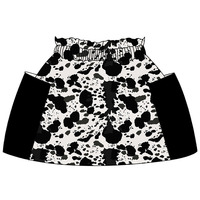 Mini-jupe imprimée personnalisée pour filles avec poche latérale en tissu de soie de lait avec patch de travail pour enfants et bébés