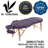 Table de massage en bois portable, structure robuste, lit de thérapie professionnel pour chiropratique et physiothérapie, prix d'usine compétitif