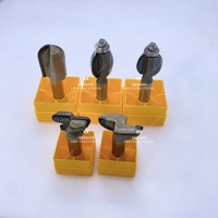 Pisau Ukir PCD TUOKE1503 Laris Manis, Shank 12MM, untuk Pemotongan Gagang Laci, CNC Milling Diamond Double Finger Bit 45HRC untuk Kayu