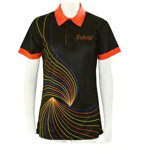 Da Uomo di Patch Applique Del Ricamo delle Donne di Modo di Golf Melange Manica Lunga Filato Tinto Camicia di Polo Della Banda