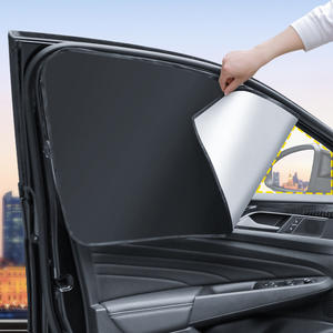 Pare-soleil magnétique pour vitres latérales de voiture, en titane argenté, ajustement universel pour conducteur, passager et sièges arrière, protection de la vie privée - Product Image 1