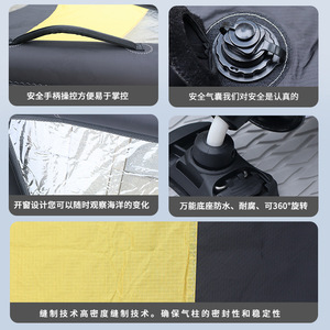 Tabla de surf inflable amarilla y negra 4.2 con vela plana para paddleboard, surf y deportes acuáticos - Product Image 4