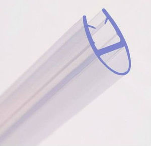 Modernes Design Rahmenlose Dusch tür beschlag 6mm transparentes PVC mit wasserdichtem Dichtung streifen Nylon-Silikon material für Badezimmer - Product Image 3