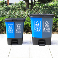 Poubelle en plastique à double compartiment, optionnelle, pour intérieur, vente chaude
