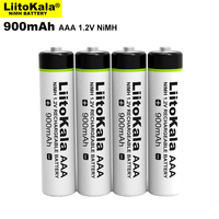 Baterai Li-ion NIMH Isi Ulang LiitoKala Lii-AAA 10440 900mAh 1.2V untuk Senter