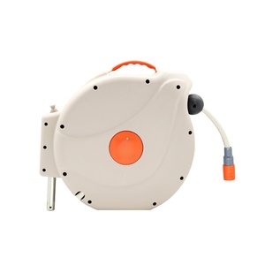 30M Retractable Garden <b>Hose</b> Reel - 180° Rotatable <b>Wall</b>-<b>Mounted</b> Plastic <b>Hose</b> Holder for Watering Plants & Car Cleaning - Product Image 3