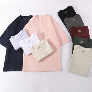 Camiseta de Manga Corta para <span class=keywords><strong>Hombre</strong></span>, 260G, Algodón Puro, Hombros Caídos, Color Sólido, Básica de Verano, Antiarrugas - Product Image 2