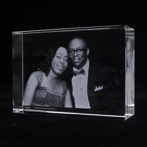 HBL bingkai foto kristal kosong sublimasi, ukiran Laser 3D kristal K9 kubus kristal - Product Image 1