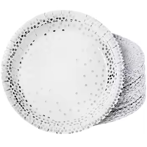 Wholesale 9 Inches Modern Polka Dotted Designs Confetti Foil Dinner <b>Plates</b> Excellent Quality Birthday Supplies Hot Selling - Product Image 2