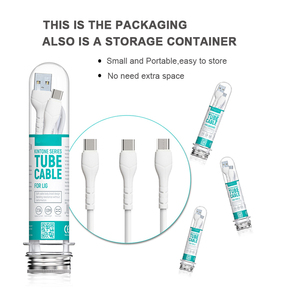 หลอดแพคเกจแบบพกพา Fast Charger สาย TPE สาย Micro USB Type-C สายชาร์จ8Pin สายกล่องแสดงผล - Product Image 4