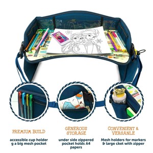 Muestra gratuita, Fábrica con certificación BSCI, Venta caliente, Bandeja de juego personalizada para niños, Bandeja de viaje para asiento de coche para niños pequeños, Organizador de bandeja para asiento de coche - Product Image 3