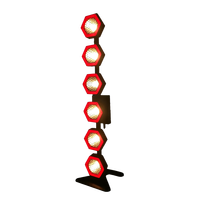 Effet de fond rétro LED RGB, lumière hexagonale clignotante RGB