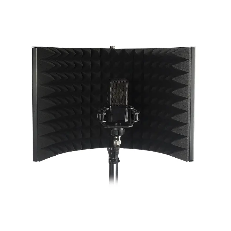 Equipo de grabación de audio para estudio en casa de 2 puertas con cubierta de micrófono ABS y filtro Pop para accesorios de instrumentos musicales de cabina vocal