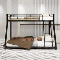 Lit superposé double en acier modulaire moderne, cadre durable et écologique, pour la maison, l'hôtel, l'appartement, le dortoir, meubles de chambre portables