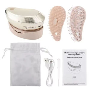 แปรงหวีผมไฟฟ้า หวีนวด 4 โหมดการสั่นสะเทือน กันน้ำ ดูแลเส้นผม น้ำมันสเปรย์ดูแลเส้นผม เครื่องมือดูแลเส้นผม 500mAh - Product Image 4