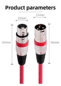 <span class=keywords><strong>Cable</strong></span> de Audio XLR Balanceado Multicolor, <span class=keywords><strong>Macho</strong></span> a <span class=keywords><strong>Hembra</strong></span>, con Revestimiento de PVC, Cobre Libre de Oxígeno, para Mezcladora, Escenario y Estudio - Product Image 6