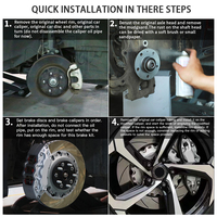 Nuevo Kit de Caliper de Freno de Aluminio Modificado para Caliper de 6 Pistones 9040 para Disco de Rotor de 355 mm y 380 mm para Hyundai SONATA TUCSON VERNA