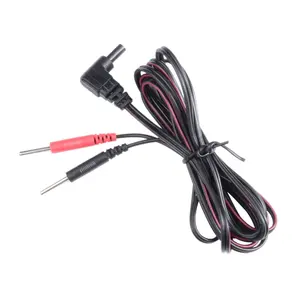 Replacement TENS Dual Electrode Leads Wires/Cables- 2.35mm Safety-Plug with Standard 2mm Pins Connectors Use for Tens Unit