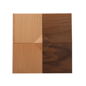 Posavasos Cuadrado de Madera Maciza, Nogal Negro/Haya, Aislante del Calor, Portavasos, Ecológico - Product Image 5