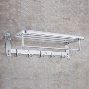 Huafa nhôm phòng tắm <span class=keywords><strong>24</strong></span> inch có thể gập lại khăn kệ linh hoạt khăn Rack với Hook - Product Image 4