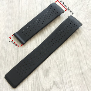 Bracelet de montre en caoutchouc de luxe pour homme Super Carrera, réglable, respirant, doux, étanche, fermoir déployant, boucle en acier inoxydable - Product Image 3