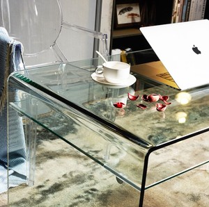 Phòng khách hiện đại hình chữ nhật hẹp bên máy tính bảng OEM tùy chỉnh thiết kế nóng cong Tempered <span class=keywords><strong>Glass</strong></span> giao diện điều khiển Bảng - Product Image 5