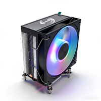 Refroidisseur d'air pour processeur ARGB 4HW-12B-9YNDG2, ventilateur de refroidissement pour PC de bureau, silencieux, haute performance, compatible avec les processeurs Intel et AMD
